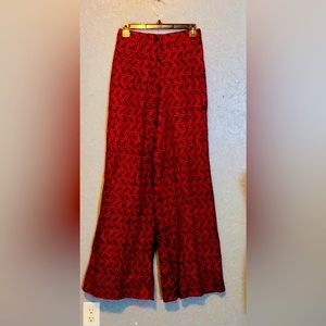 DESIGNER TRIBALBYN FAIZA RED AFRICAN PRINT PANT NWOT